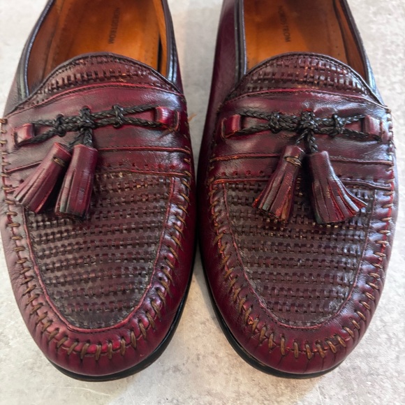 Men’s Nordstrom 'Kappa' Burgundy Tassel Leather Loafers - Picture 3 of 7